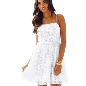 XL Lilly Pulitzer Jennilee Resort White Lace Dress